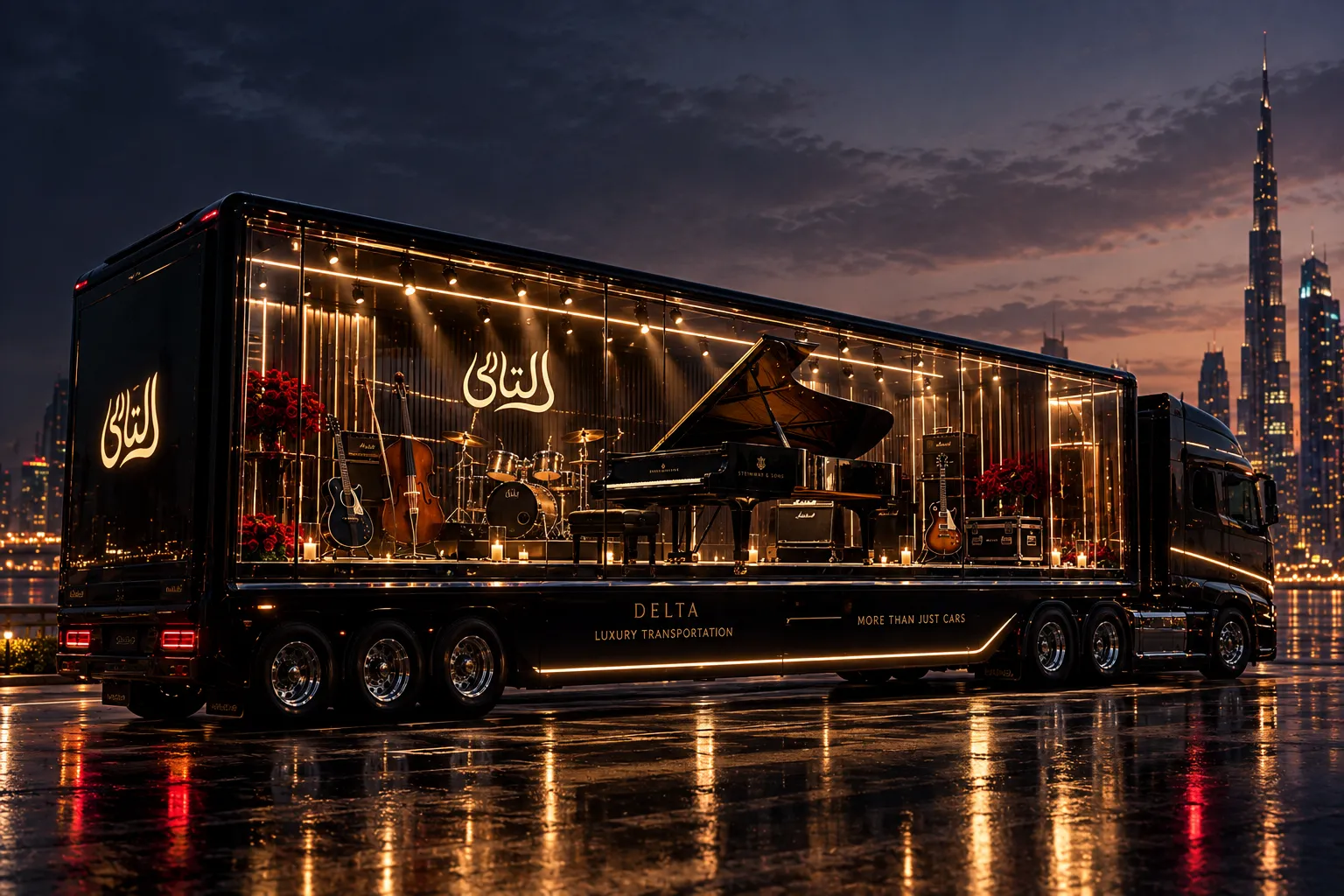 Delta Dubai enclosed glass trailer service